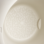 amber roll low 60cm linen white